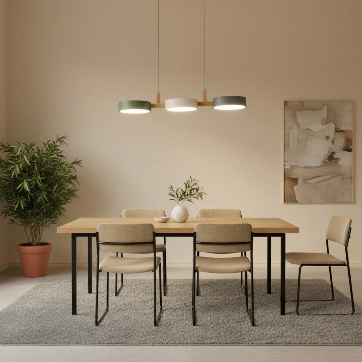 Suspension Moderne 3 Lampes – Éclairage Design Minimaliste