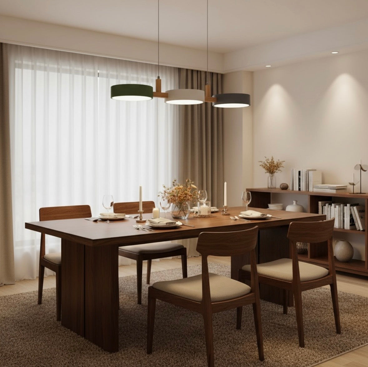 Suspension Moderne 3 Lampes – Éclairage Design Minimaliste